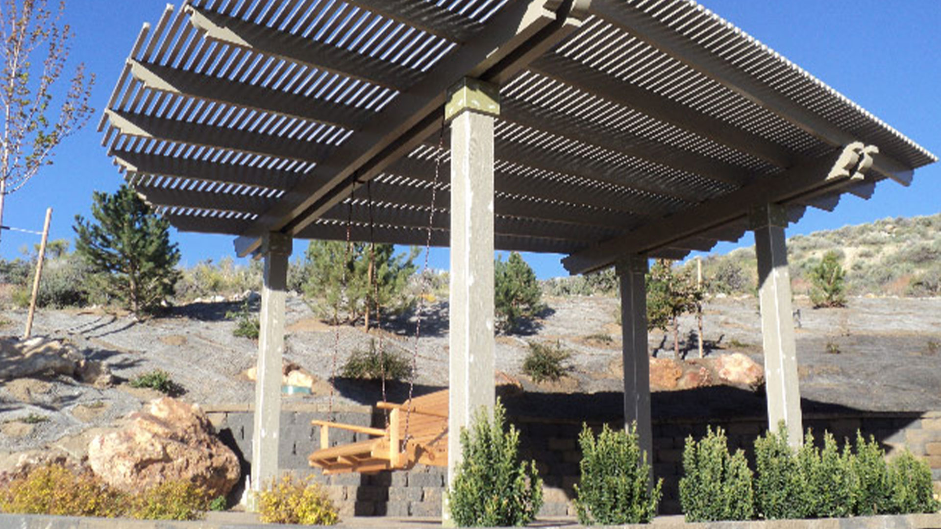 Alumawood patio cover lattice shade